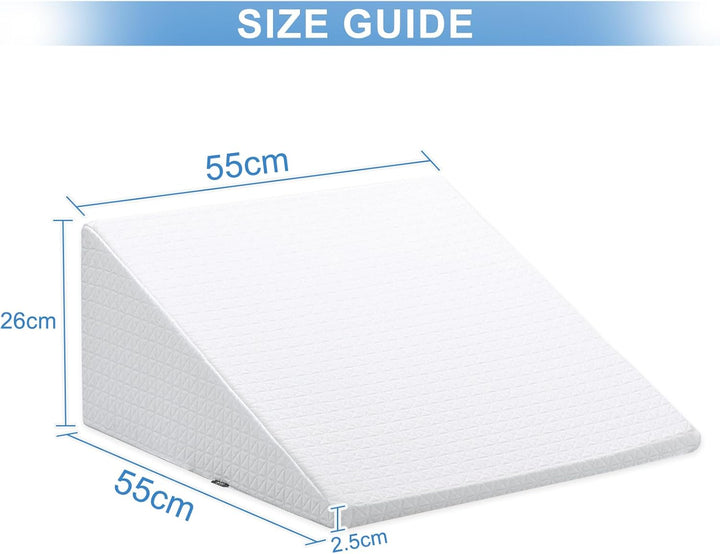 TANYOO Keilkissen Lesekissen mit Memory Schaum für Bett und Sofa Als Beinkissen oder Rückenkissen, M