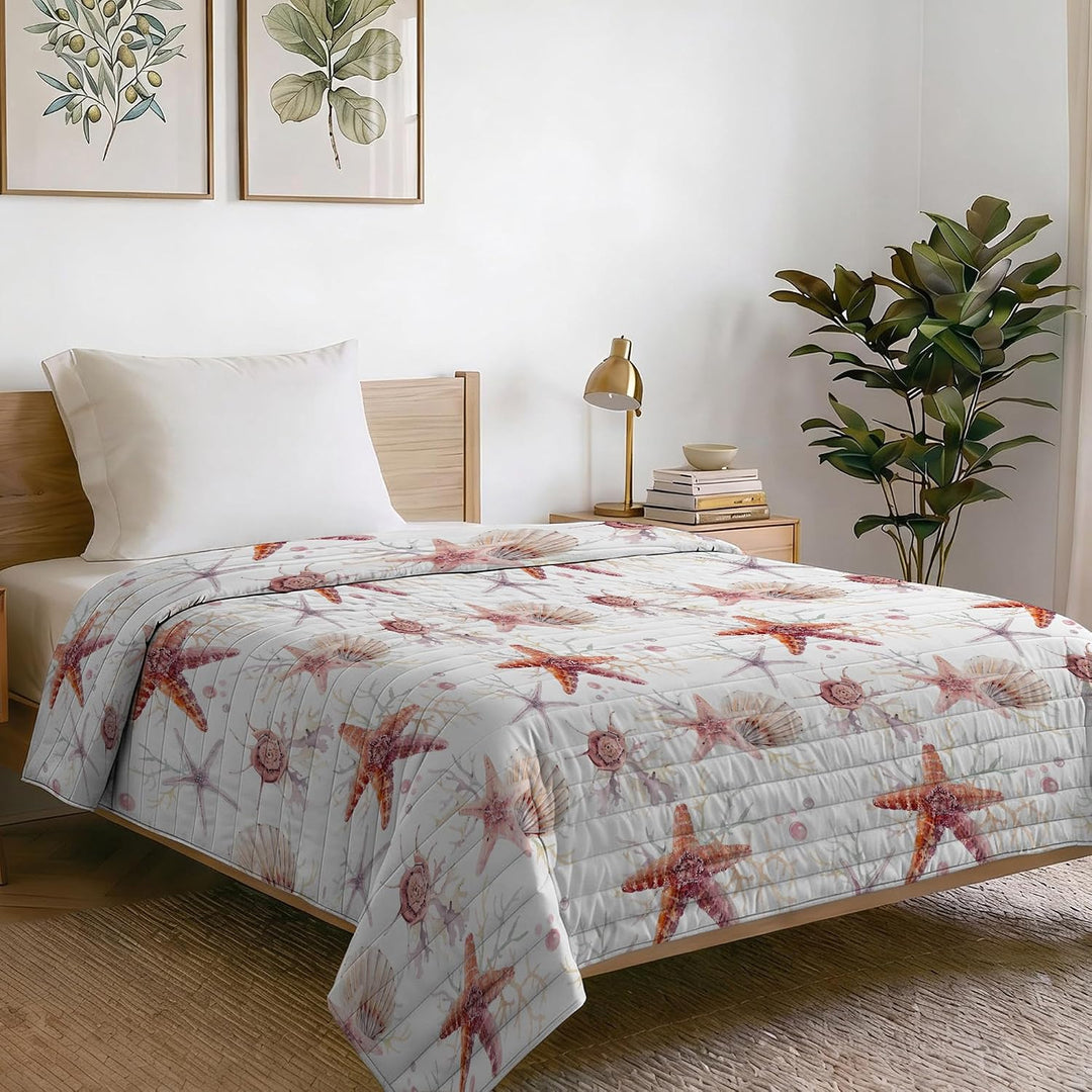 Fantasy Doubleface Sommersteppdecke, 170x270cm, Starfish, Microfiber, Einzeln Starfish Einzelne, Sta