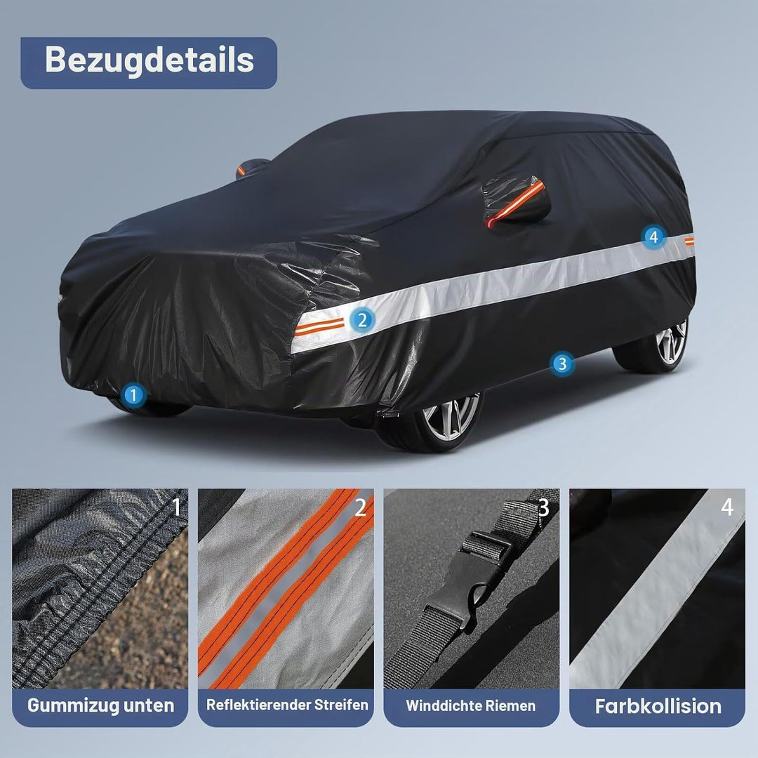 Autoabdeckung SUV Passend für Hyundai Tucson（2013-2026） 10 Schichten Vollgarage Auto Abdeckplane 100