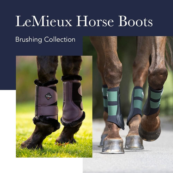 LeMieux Unisex Fleece Lined Brushing Boots PairBürstenstiefel Large Schwarz, Large Schwarz