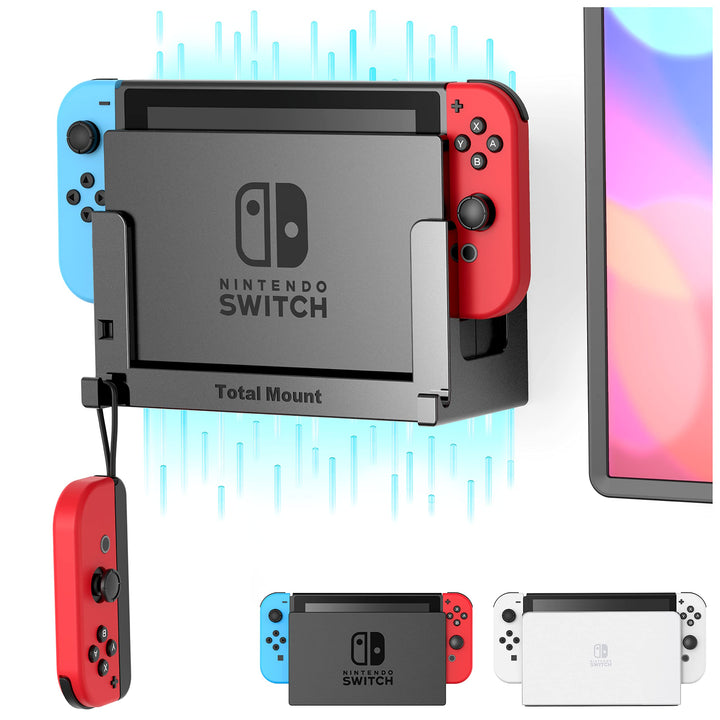 TotalMount Wandhalterung für Nintendo Switch / Switch OLED Konsole mit Hitze Management und Sicherhe