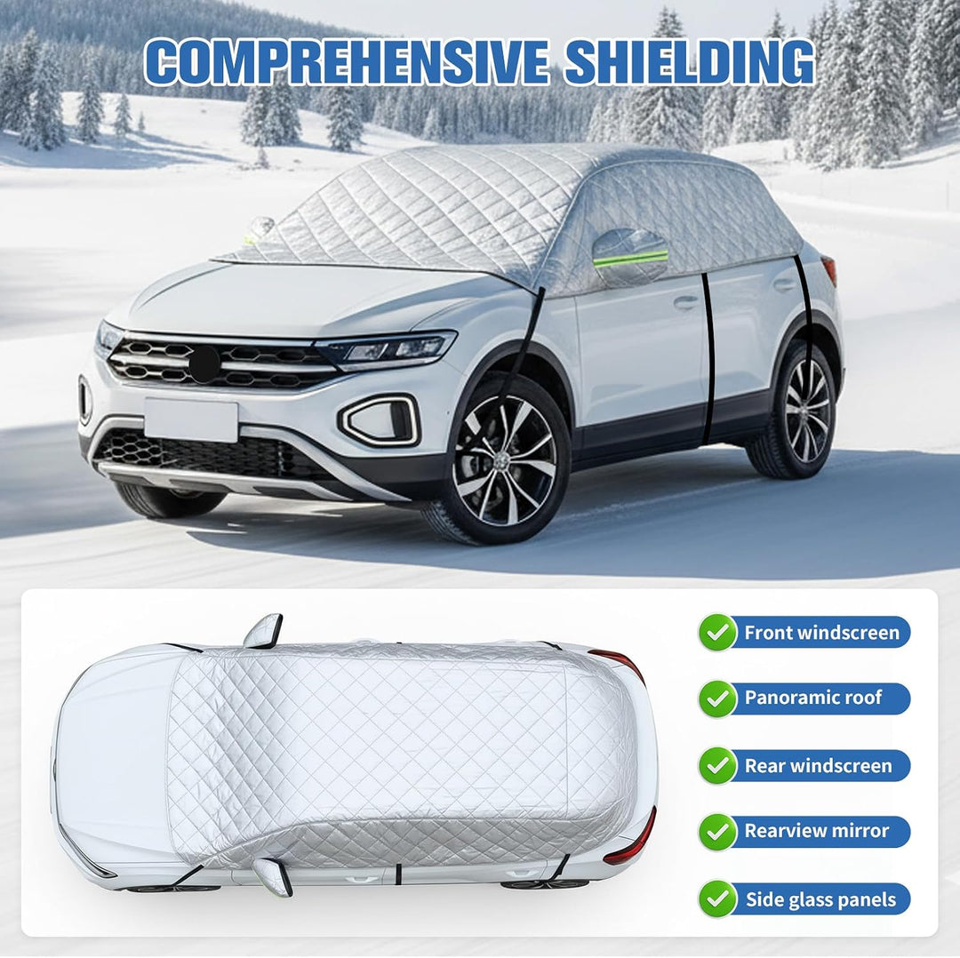 Halbgarage Auto Winterabdeckung Kompatibel mit VW T-ROC 2017-2025 – Stabile Hagelsichere Autoabdecku