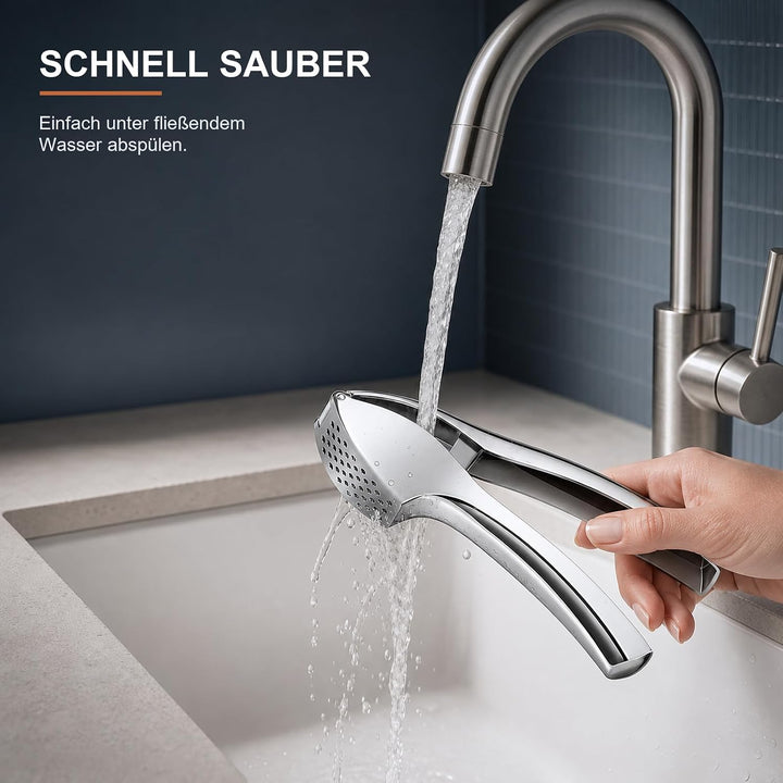 Hochwertige Knoblauchpresse aus Zink‑Legierung, praktischer Küchenhelfer für Knoblauch und Ingwer, k