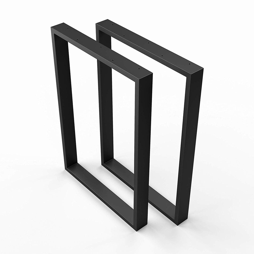 sossai® Stahl Tischkufen (pulverbeschichtet) TKK1 | Farbe: Schwarz | 2 Stück | Breite 50 cm x Höhe 7
