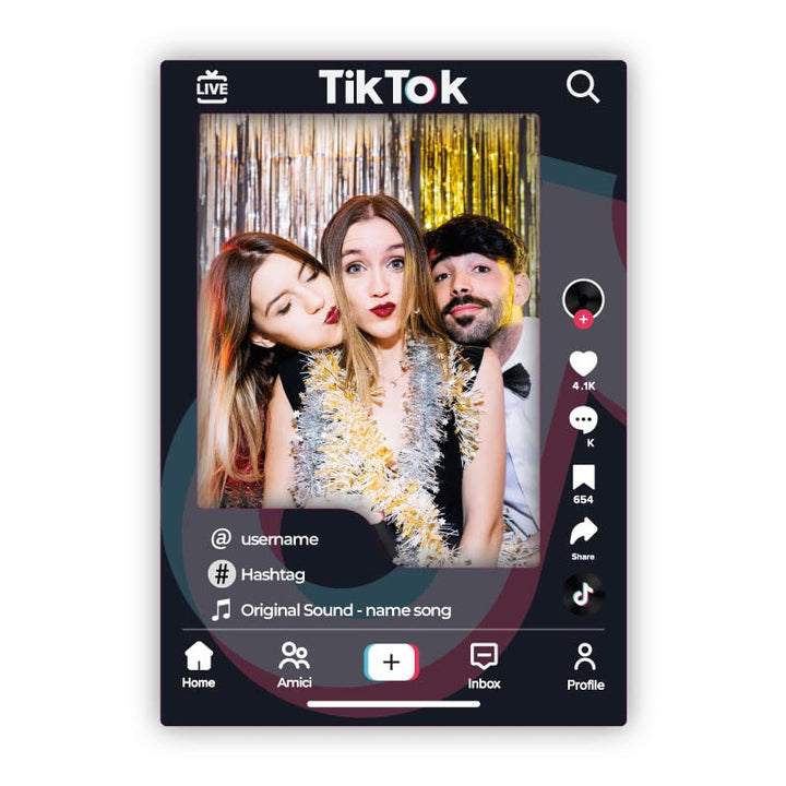 LARGE FORMAT Personalisierter Selfie-Rahmen | Rahmen für Partys und Firmenveranstaltungen (70_x_100_