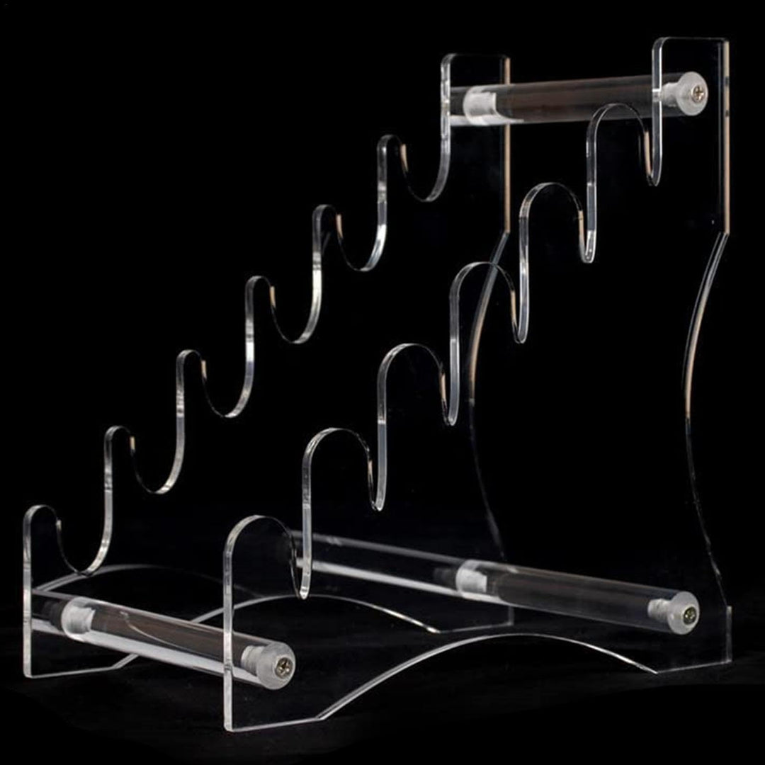 Acryl-Messerblock - Transparenter Vitrine für 6 Messer | Messerhalter aus Acryl | Messerhalter D
