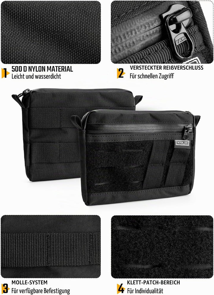 TACTICAL GEEK Block H EDC Tasche, Nylon Multifunktions Tasche, Mehrere Tragemöglichkeiten Tasche mit