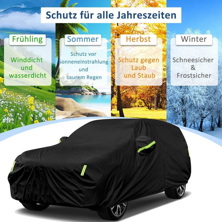 Sailnovo Autoabdeckung Wasserdicht,7 Schichten Coupé Autoplane Outdoor UV-Schutz Allwetter Universel