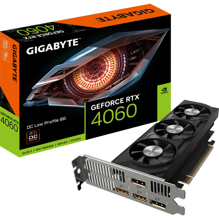 Gigabyte NVIDIA GeForce RTX 4060 OC Low Profile Graphics Card - 8GB GDDR6, 128-bit, PCI-E 4.0, 2475M