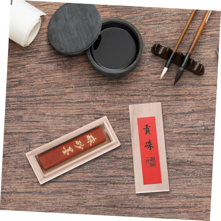 Chinesischer Kalligrafie Tintenstreifen 1 Stück, Zinnoberrot