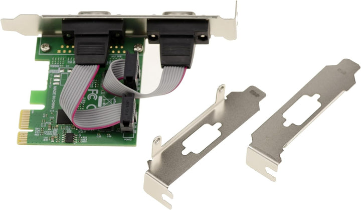 KALEA-INFORMATIQUE PCI Express PCIe Serial RS232 Controller-Karte mit 2 Ports und ASIX-Chipsatz mit