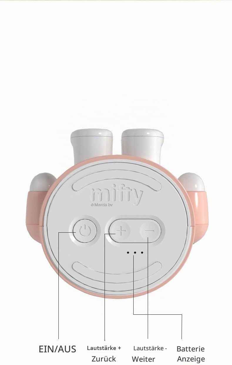 MiPow X Miffy Bluetooth-Lautsprecher, Mini-Bluetooth-Lautsprecher, kabelloser Lautsprecher, tragbare