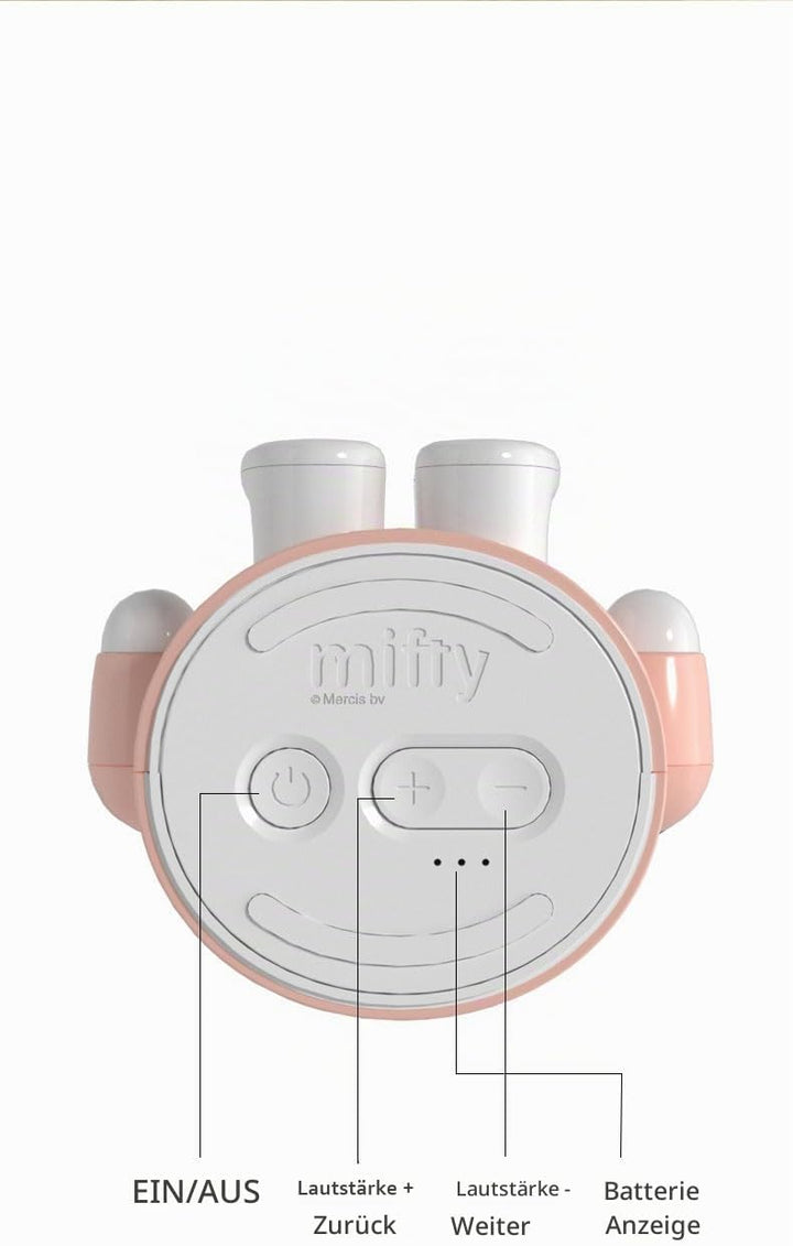 MiPow X Miffy Bluetooth-Lautsprecher, Mini-Bluetooth-Lautsprecher, kabelloser Lautsprecher, tragbare