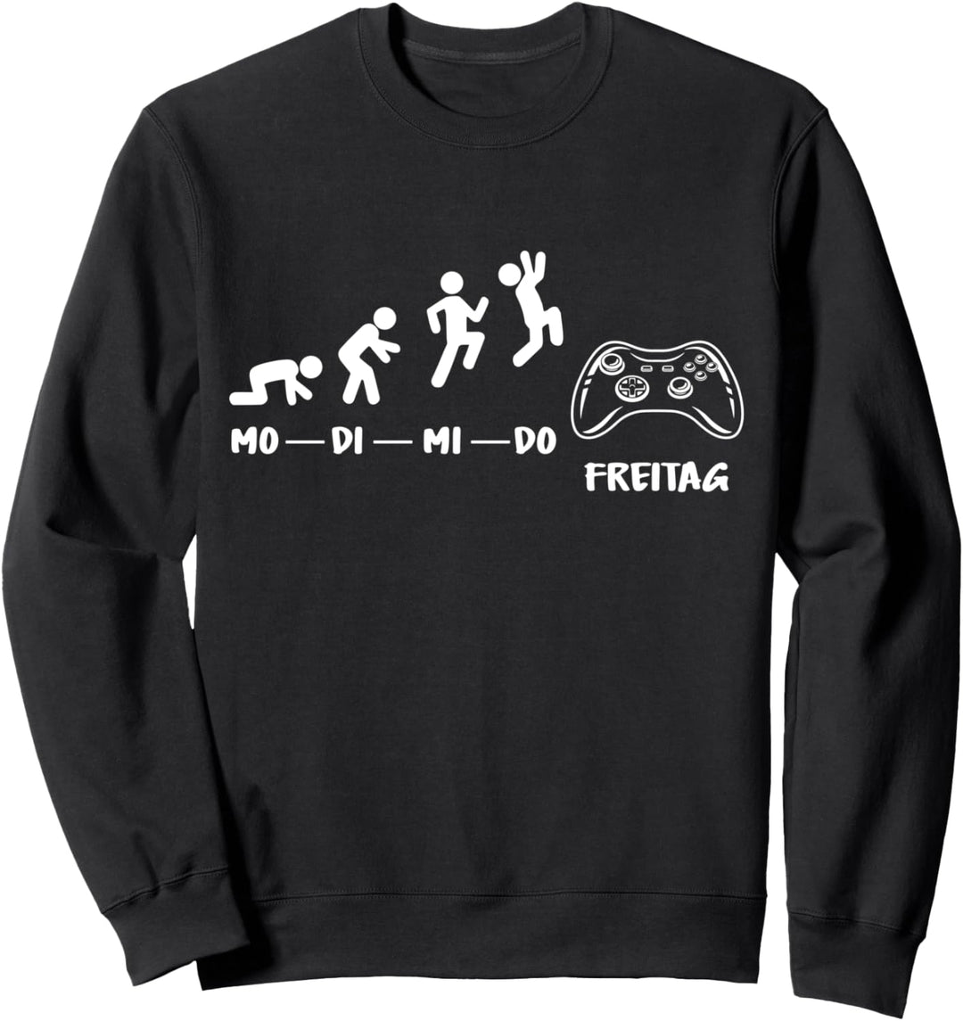 Gamer Woche Endlich Freitag Gaming Zocker Wochenende Sweatshirt