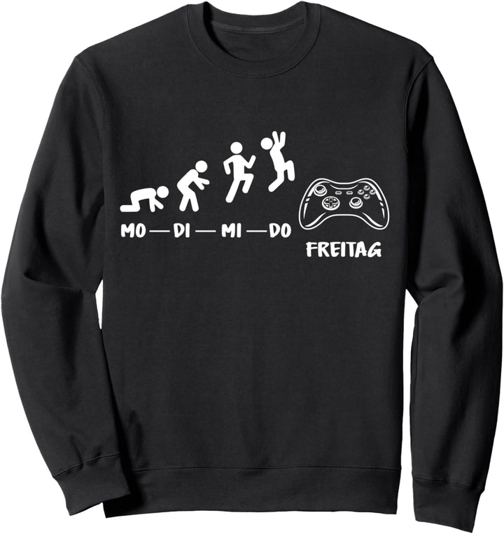 Gamer Woche Endlich Freitag Gaming Zocker Wochenende Sweatshirt