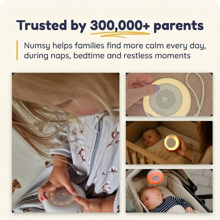Numsy Mini White Noise Machine mit Nachtlicht - Einschlafhilfe Baby