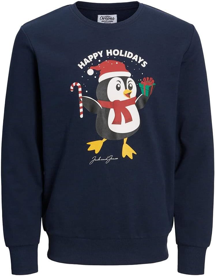 JACK &amp; JONES Toon Crew Neck Christmas Jumper L Marineblauer Blazer, L Marineblauer Blazer