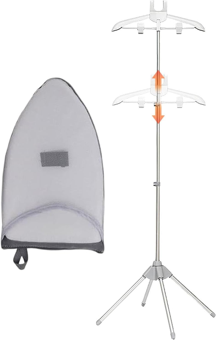Steamer Stand, Steam Clothes Hanger with Ironing Gloves, Foldable Telescopic Steamer Holder, Foldabl