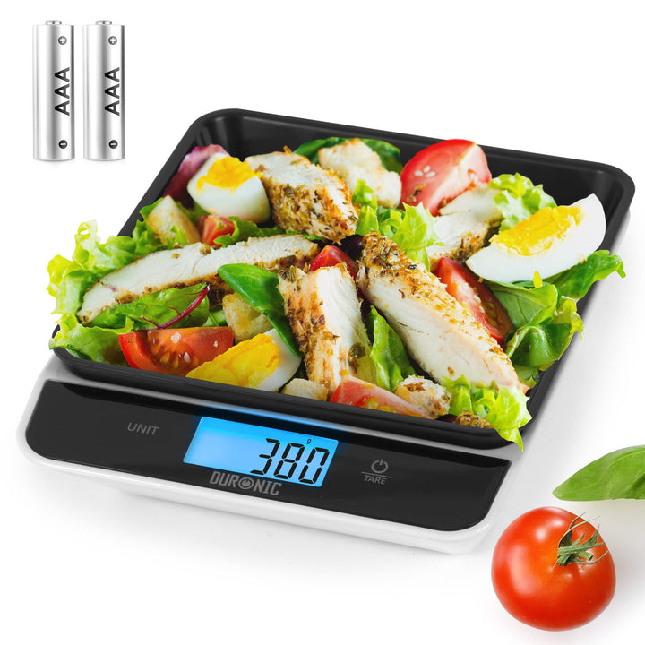 Duronic KS100 BK Küchenwaage, 5kg Digitalwaage, 1g Präzision-Feinwaage Schwarz, Schwarz