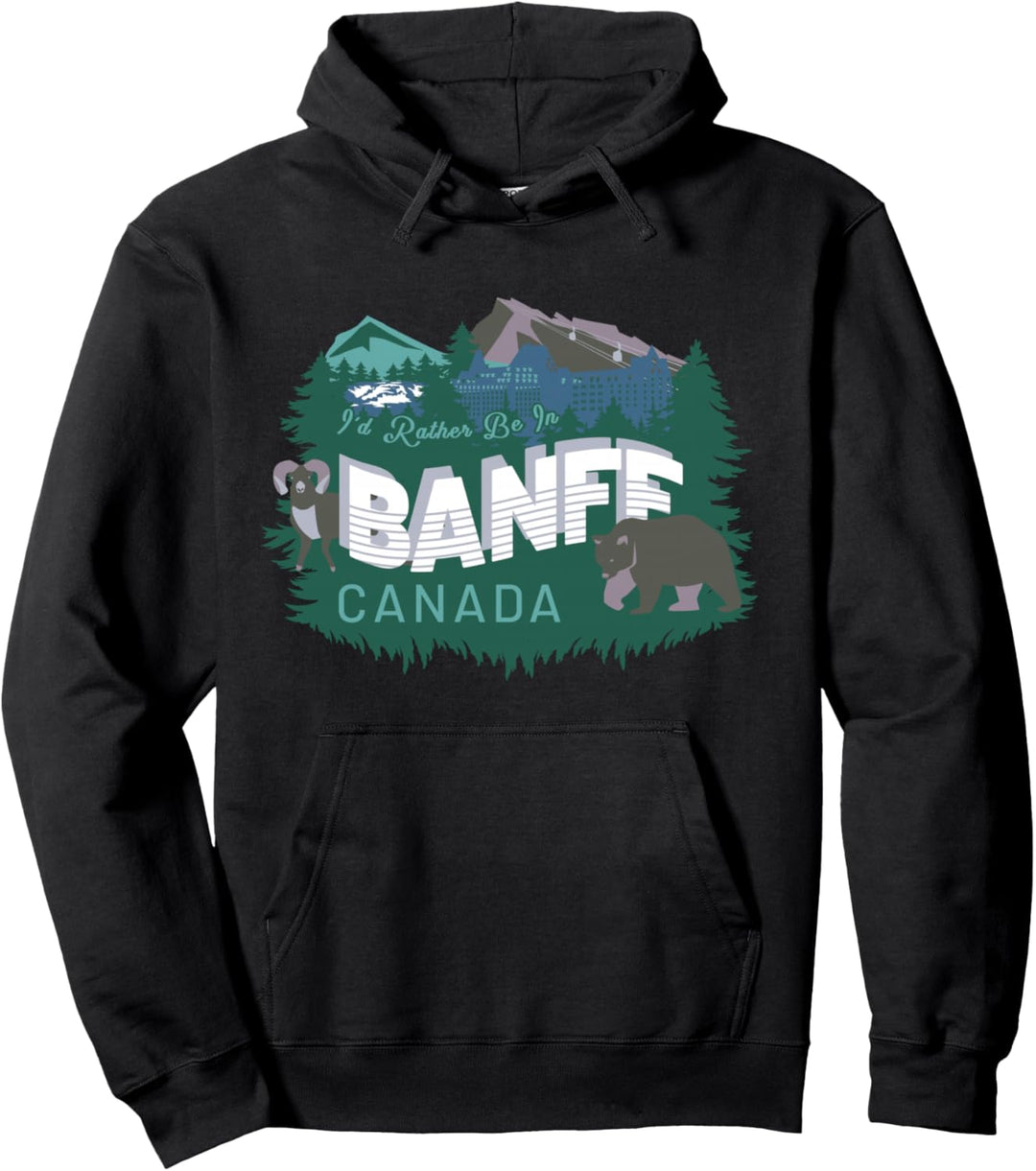 Ich wäre lieber in Banff Kanada - Alberta Souvenir Pullover Hoodie