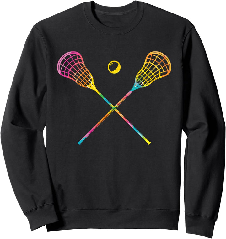 Trippy Rainbow Hippie - Batikfärbung Lacrose Sweatshirt
