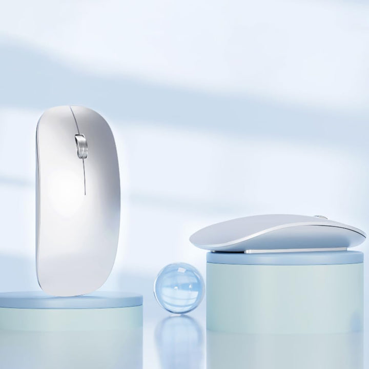 Uiosmuph Bluetooth Maus, Kabellose Maus mit USB-Nano-Empfänger, Tri-Mode (Dual Bluetooth 5.1 + 2.4GH