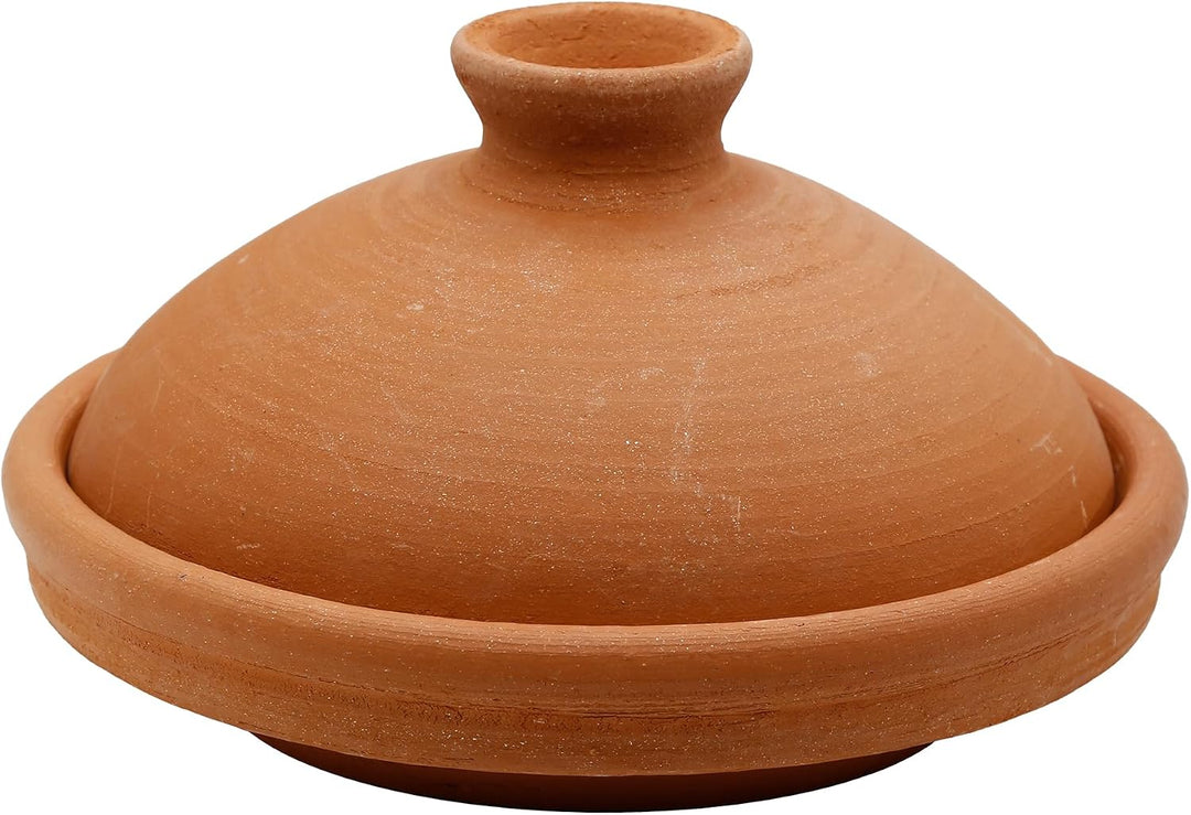 Marokkanische Tajine, Schmortopf aus Ton Ø 30cm Kochen für 3-4 Personen | Tagine unglasierter Gartop