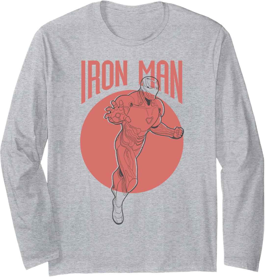 Marvel Avengers: Endgame Iron Man Outline Portrait Langarmshirt