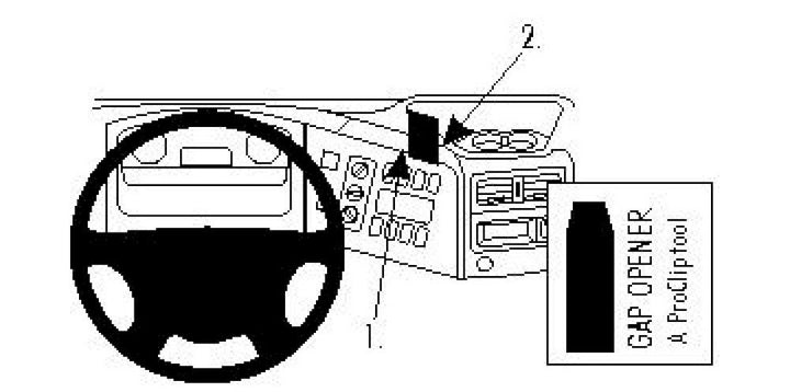 Brodit 854179 ProClip für Benz Atego 08 Center schwarz
