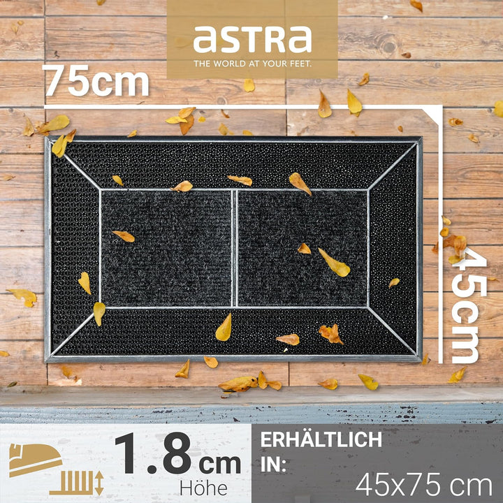 Fussmatte aussen rutschfest wetterfeste Fussmatte 45x75cm Streifen anthrazit Streifen Anthrazit (Rec