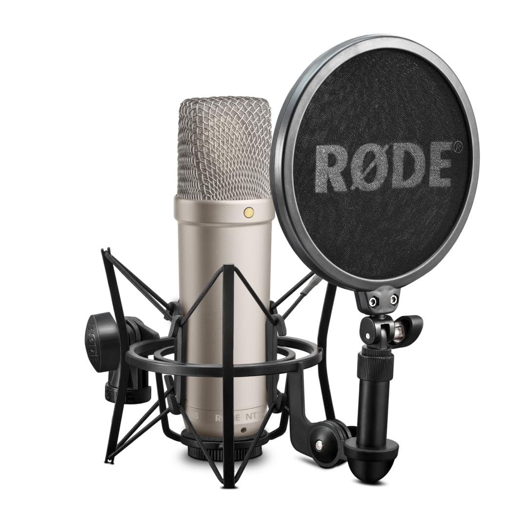 RØDE NT1-A Grossmembran-Kondensatormikrofon mit Nierencharakteristik, Mikrofonspinne, Popschutz und