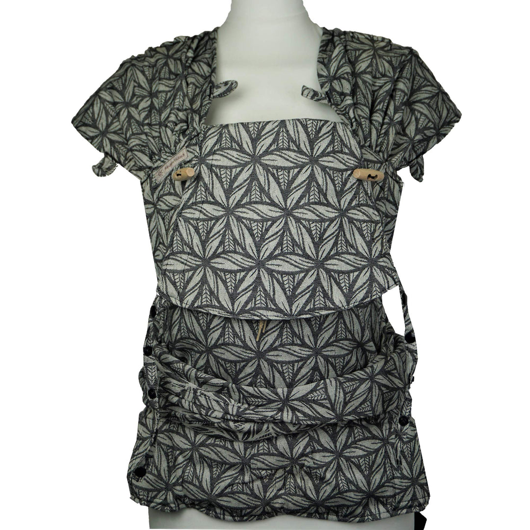 Fräulein Hübsch WrapCon Babysize in Lorelei Anthrazit ab Geburt bis Kleinkindalter (50/56 – 80/86 cm