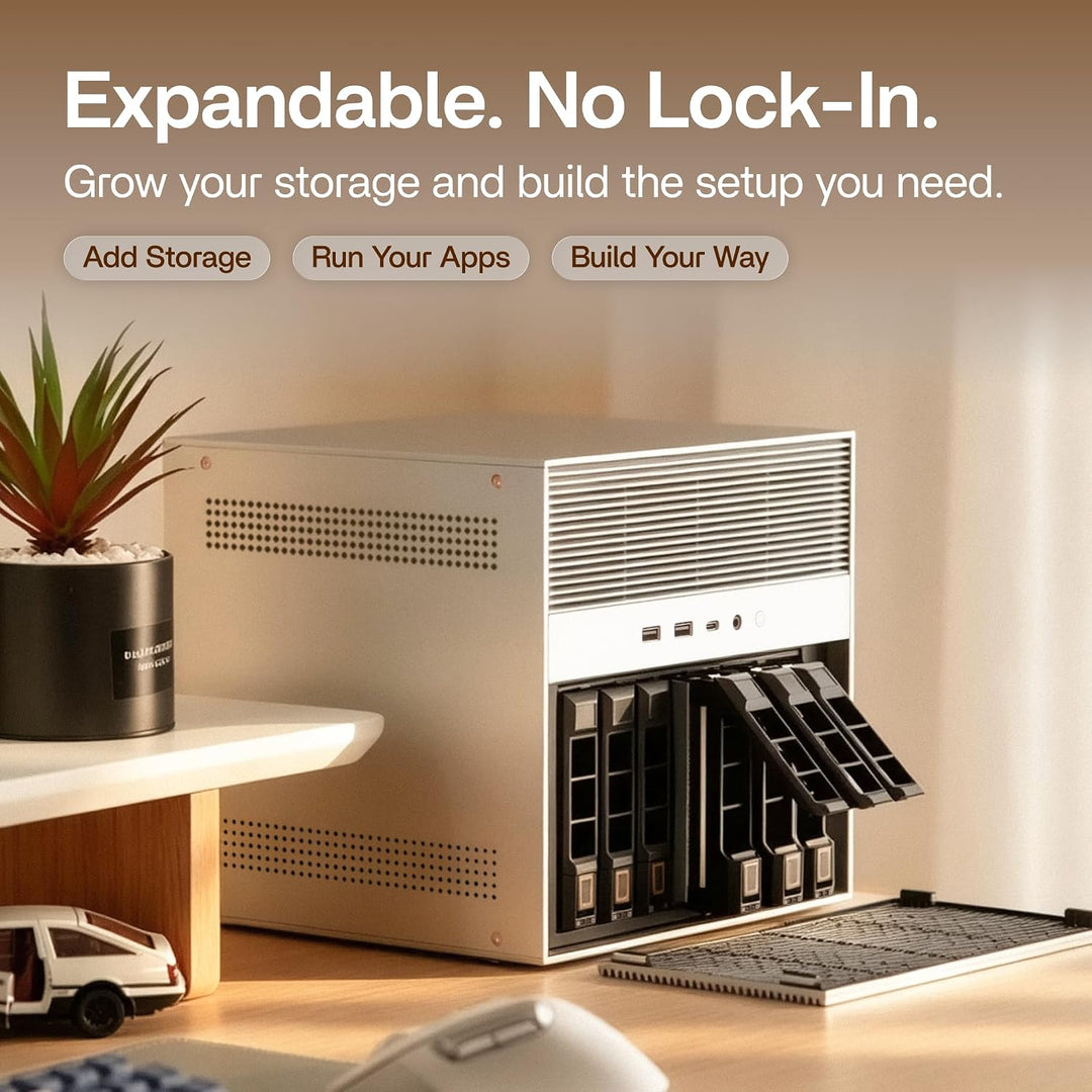 ZimaCube 2 NAS Server mit Intel i3-1215U, Netzwerkspeicher 6 Bay | Thunderbolt 4, Dual 2,5GbE und PC