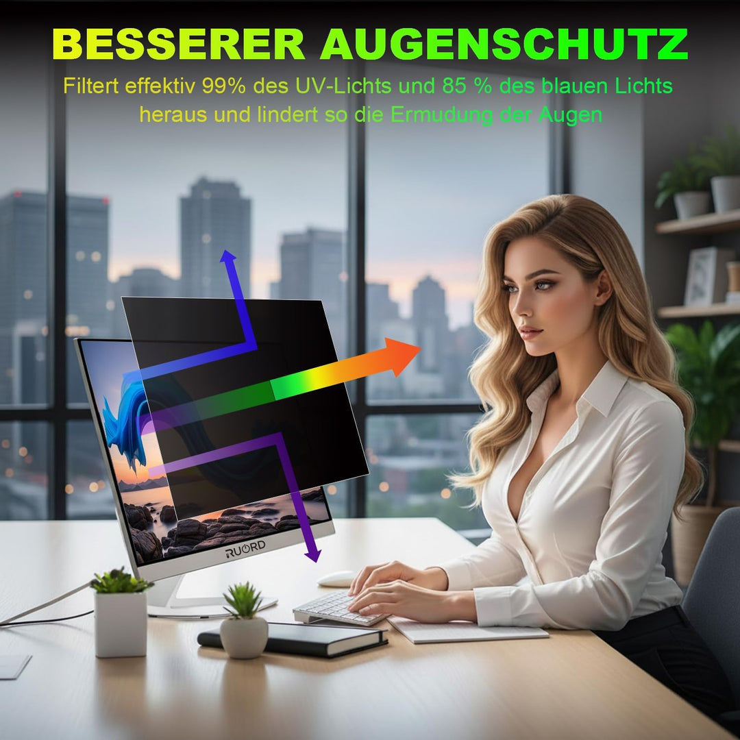Magnetischer Sichtschutzfolie für 23.8 Zoll 16:9 Monitor 23.8 Zoll-16:9 Seitenverhältnis, 23.8 Zoll-