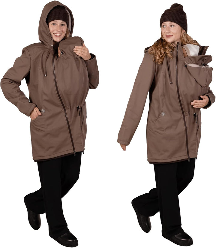 Viva la Mama – Allwetter Funktionsjacke für Mama und Baby, Umstandsjacke + Tragejacke - MELLORY L Vo