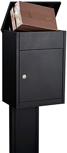 Allux 500 F54512 Briefkasten, Schwarz, 530 x 380 x 250 mm