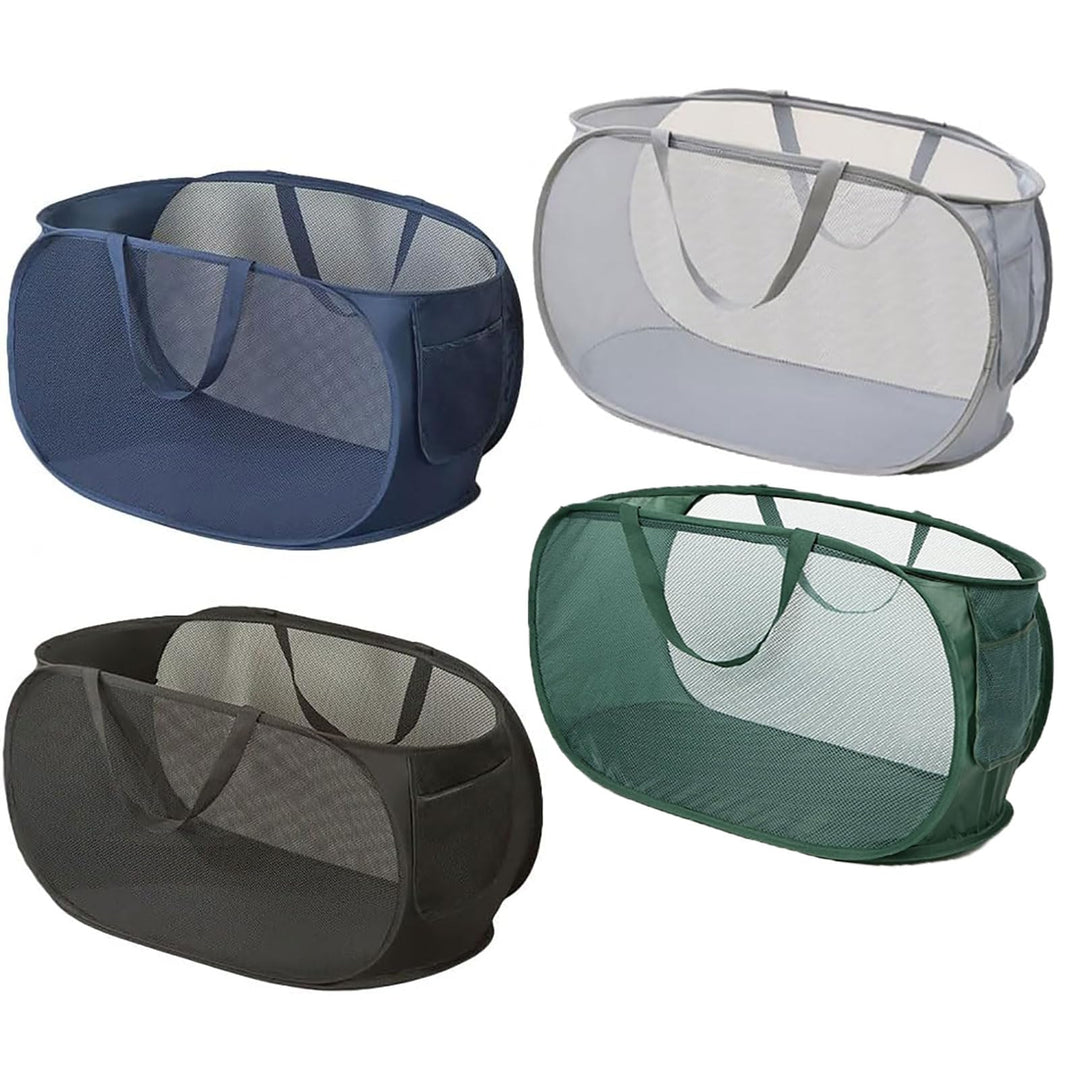 G-LIKE Faltbarer Wäschekorb 4er Set Mesh Wäschesammler mit Griff Mischfarbe, Mischfarbe