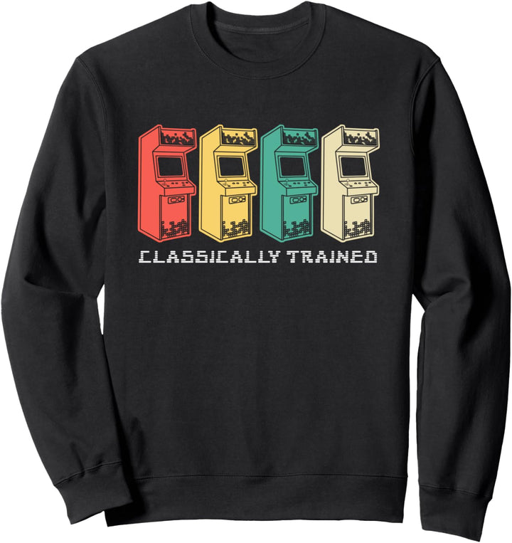 Classically Trained Gamer Vintage Retro Gaming Arcade 80s Sweatshirt