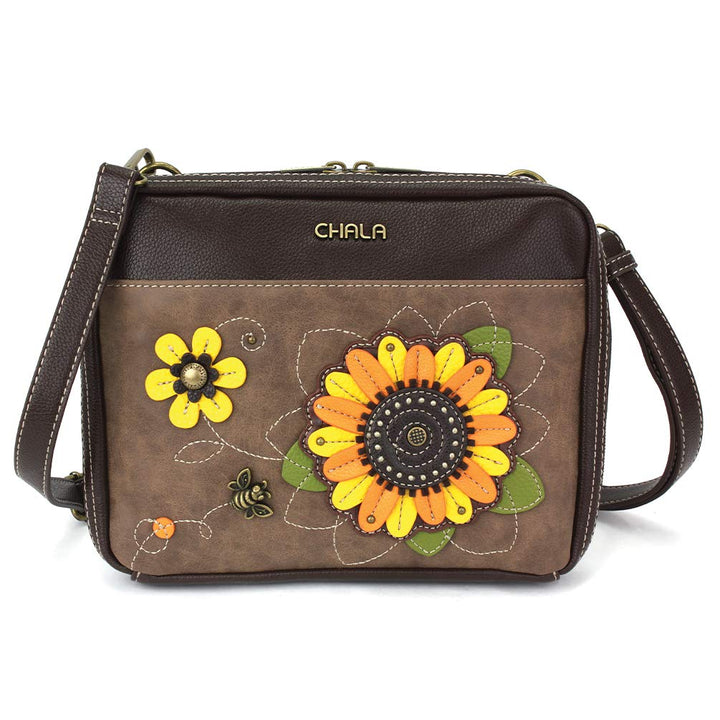 Chala Brieftaschen-Organizer Xbody Braun, Sonnenblume - Braun