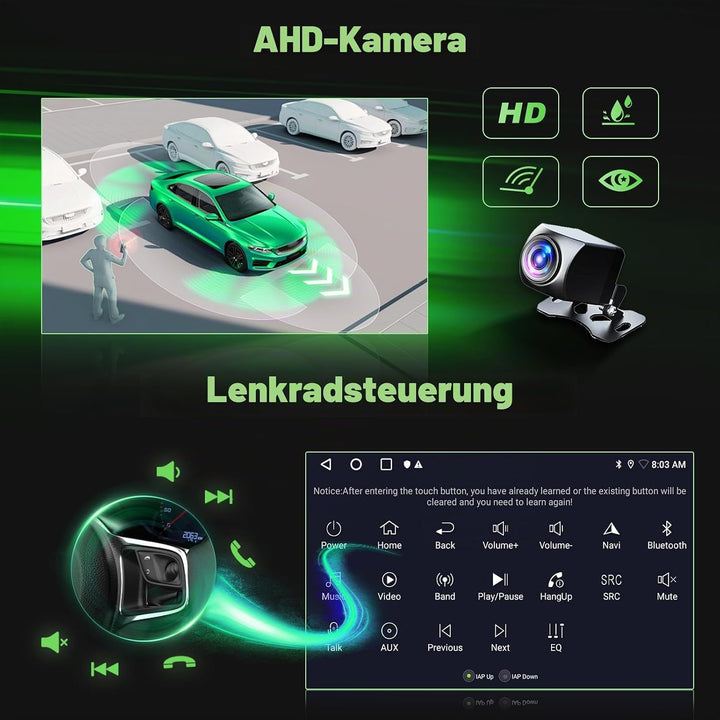 2+64GB Android Autoradio für Seat Leon 2005-2012 Wireless Carplay Android Auto, 9&