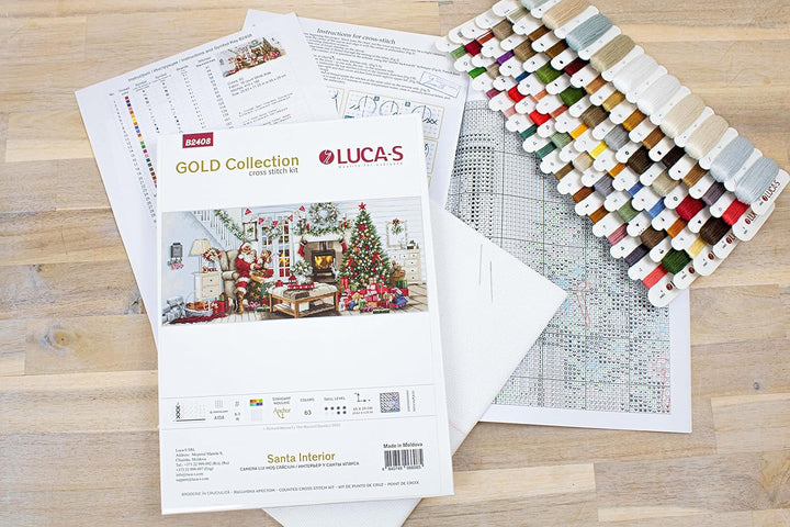 Kreuzstich-Set Luca-S Gold – Santa Interior, B2408, Stickpackung