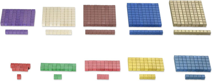 Montessori Seguintafeln 1 und 2, Sparset mit Rechenstäbchen zu den Zahlen 1-99