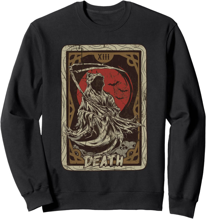 Goth Occult Reaper Tarotkarte Dark Art Sweatshirt