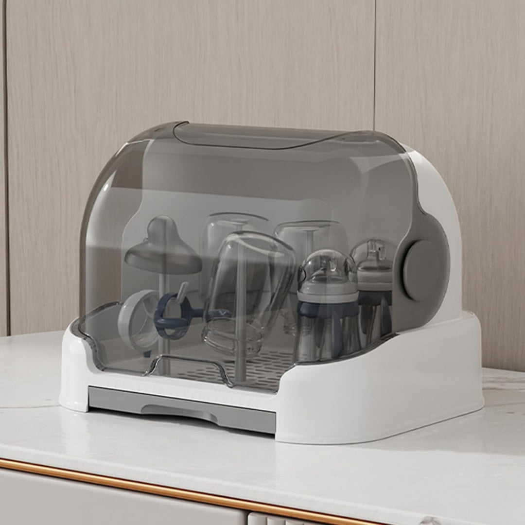 Grosse Babyflaschen Organizer, Babyflaschen Aufbewahrungsbox Mit Abnehmbarer Tropfschale Und Staubdi
