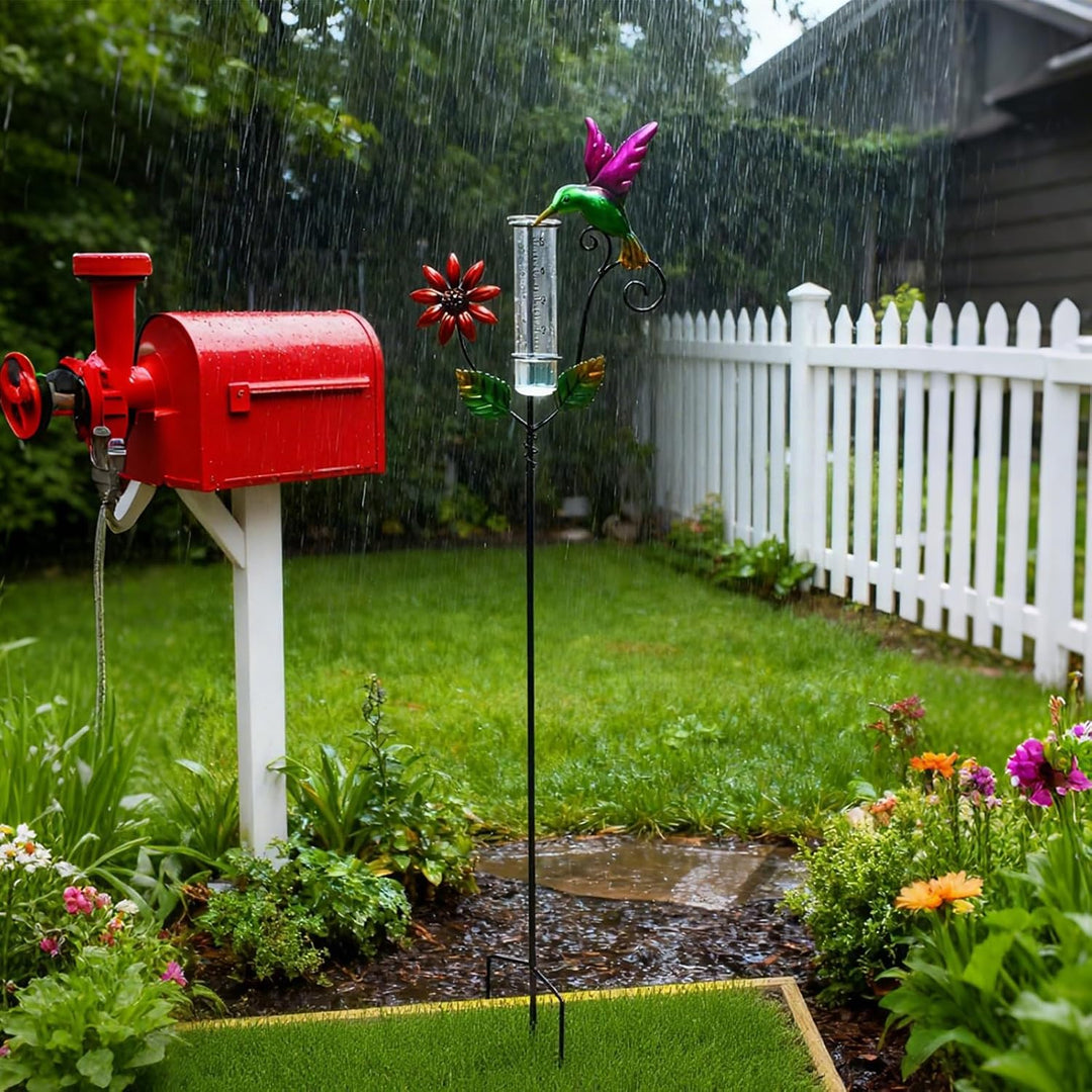 Regenmesser für Garten Niederschlagsmesse Regenwassermessung Gartendeko
