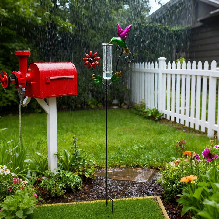 Regenmesser für Garten Niederschlagsmesse Regenwassermessung Gartendeko