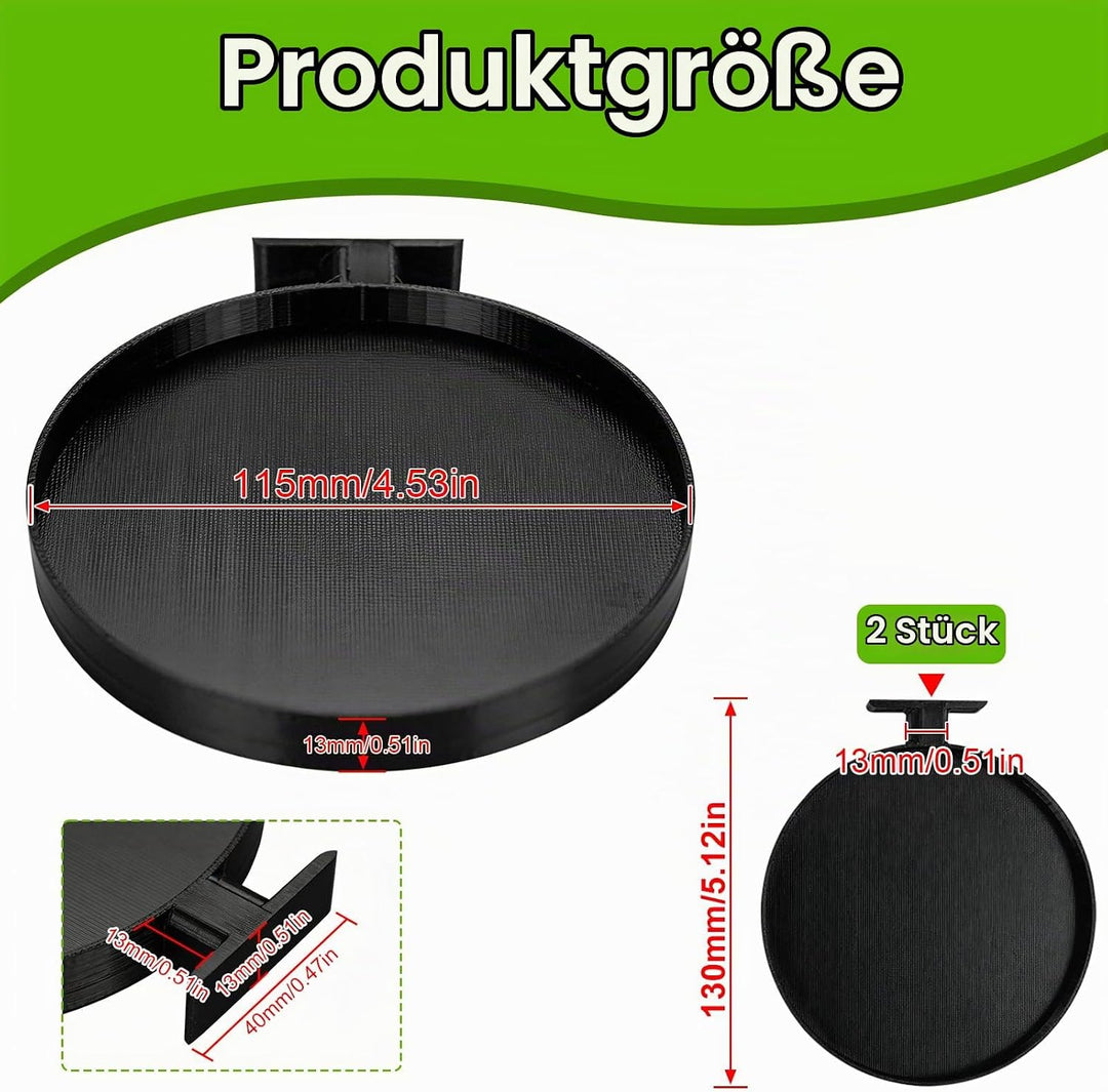 2 Stück Pflanzentablett Pflanzenhalter Rund Akustikpaneele Zubehör Ohne Bohren Regal für Akustikpane