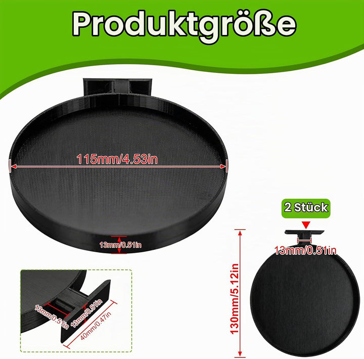 2 Stück Pflanzentablett Pflanzenhalter Rund Akustikpaneele Zubehör Ohne Bohren Regal für Akustikpane