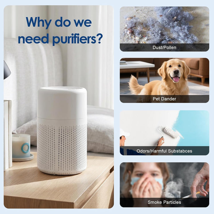 Air purifiers, Luftreiniger Allergiker mit Aromatherapie, Luftreiniger mit HEPA Luftfilter gegen Rau