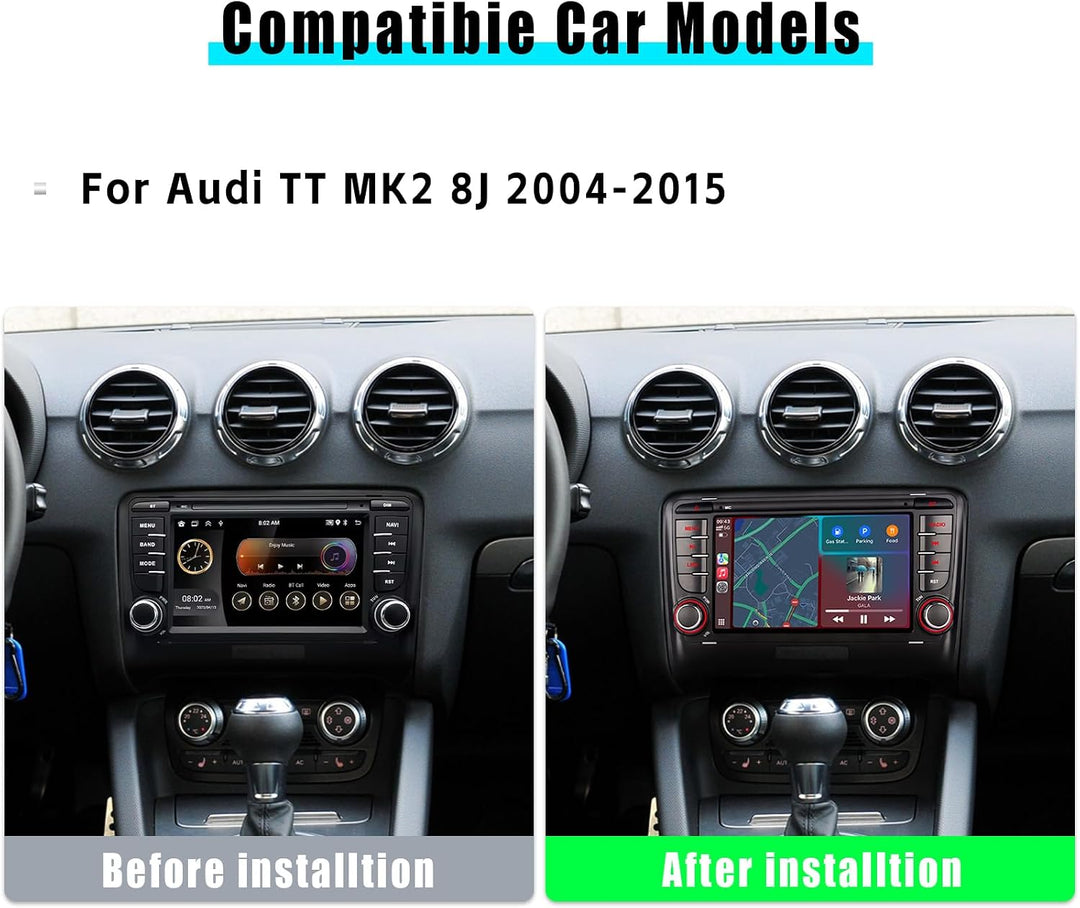 Autoradio für Audi TT MK2 8J 2006-2014 mit Wireless CarPlay &amp; Android Auto,Linux-System 2S Schnellst